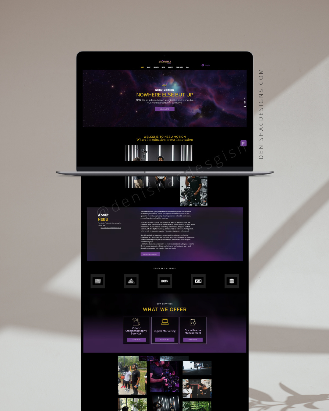 NEBU MOTION Creative Studio / Production Brand Refined to better showcase creative direction and work