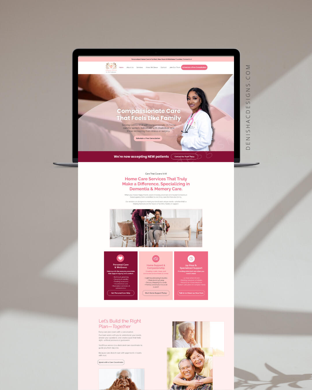 HAPPY HEARTS TO LOVE HOMECARE Local Home Care Service Built to feel more trustworthy and easy for families to choose