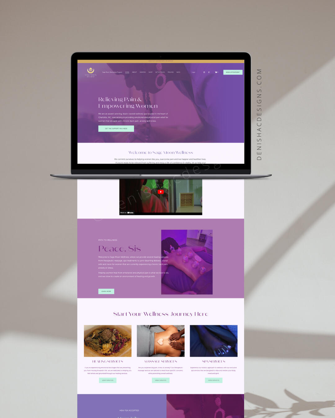 SAGE MOON WELLNESS Holistic Therapy Practice Repositioned to better reflect her work