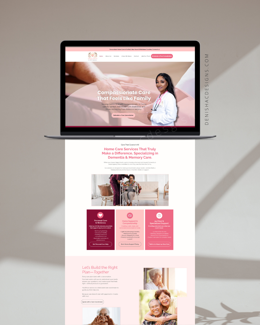 HAPPY HEARTS TO LOVE HOMECARE Local Home Care Service Vision translated into a trust-led brand